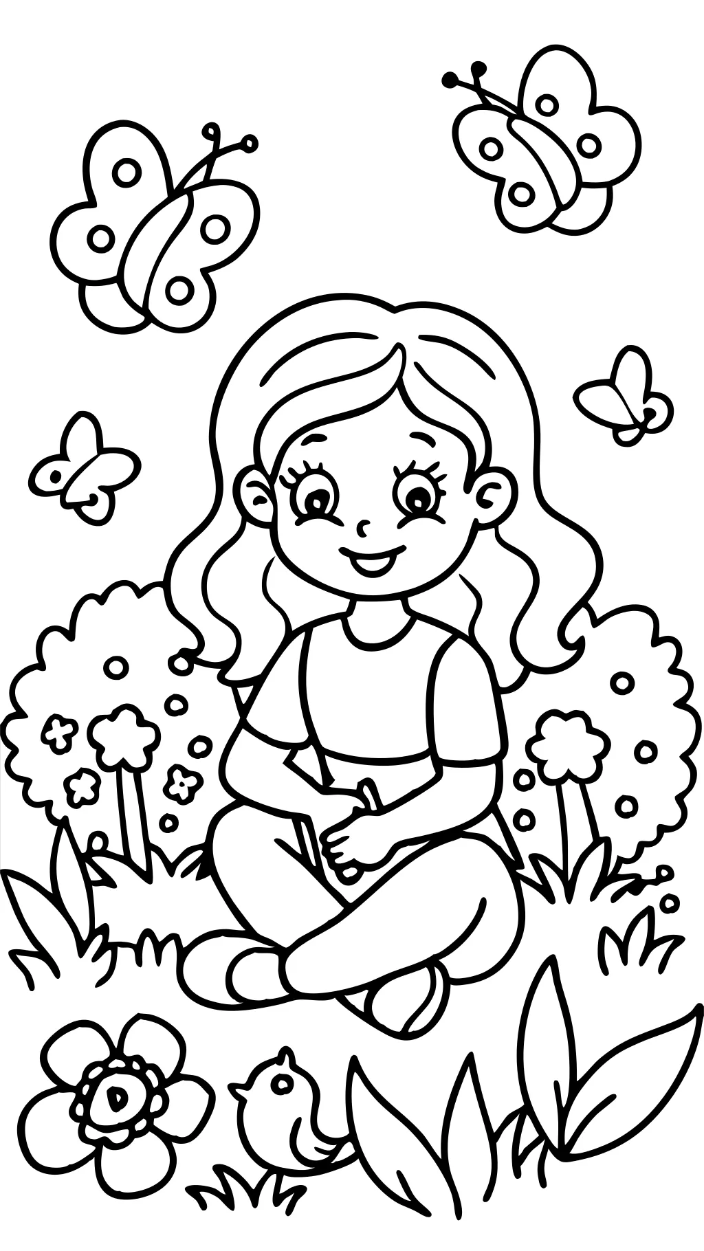 coloriages de filles pour les enfants